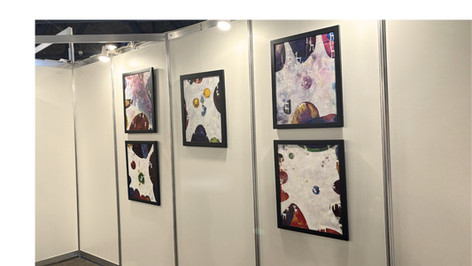  "Cosmic Deer Herd — five surrealist canvas prints from Riga Biennale 2026, Cosmica Elina"